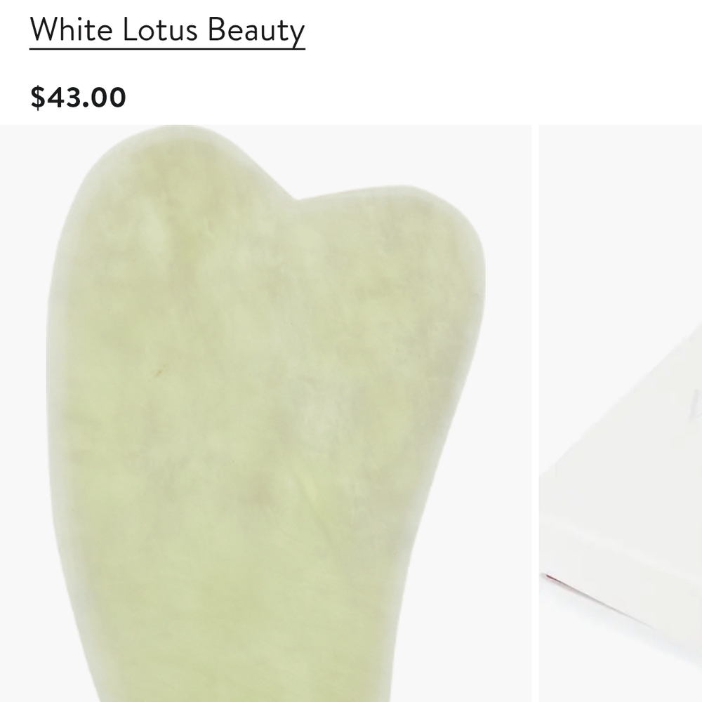 White Lotus Green Gua Sha Facial Tool